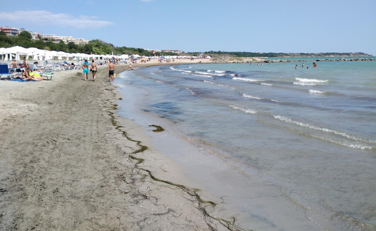 Photo de Sarafovo beach avec sable gris de surface