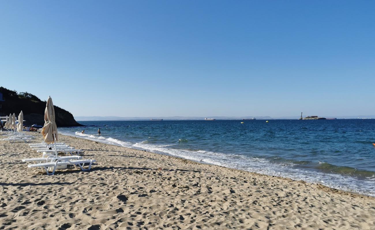 Photo de Rosenets beach avec sable fin blanc de surface