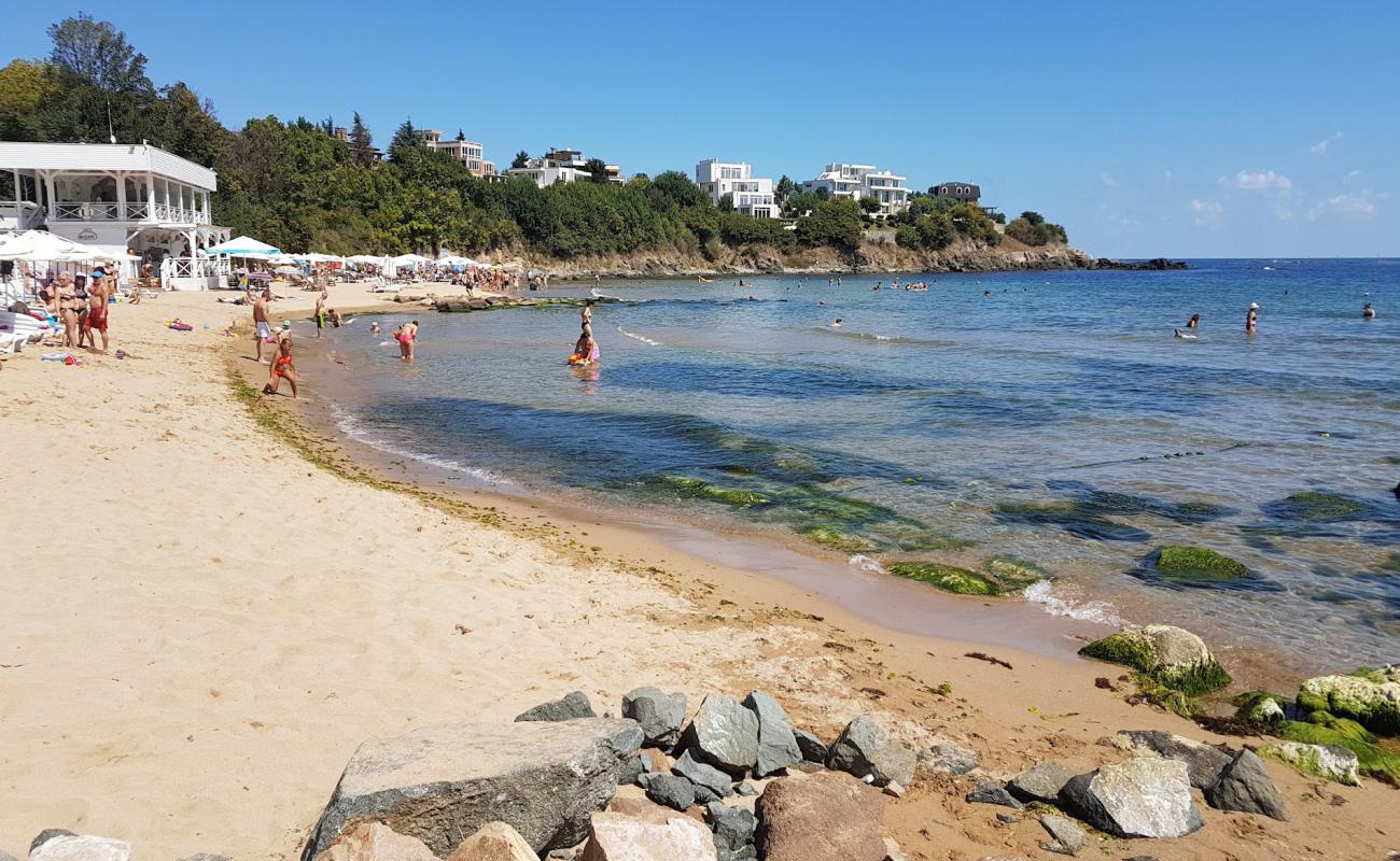 Photo de Tsarski plazh avec sable lumineux de surface