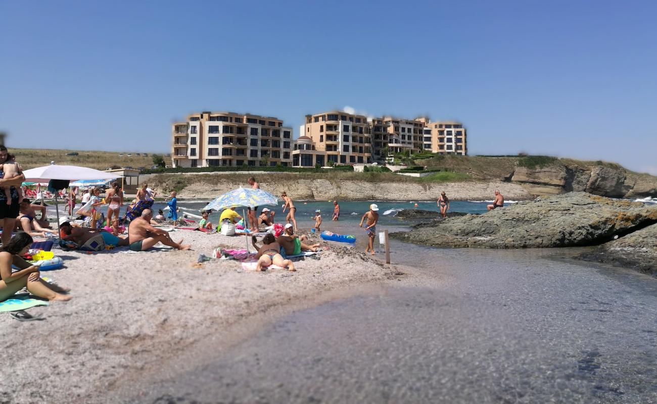 Photo de Mechata Dupka beach avec petits galets beige de surface