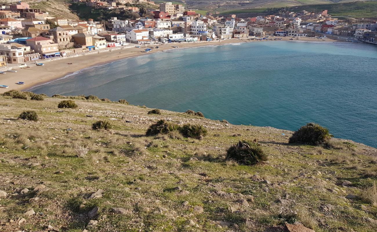 Photo de Plage de Bou-Zadjar avec sable beige de surface