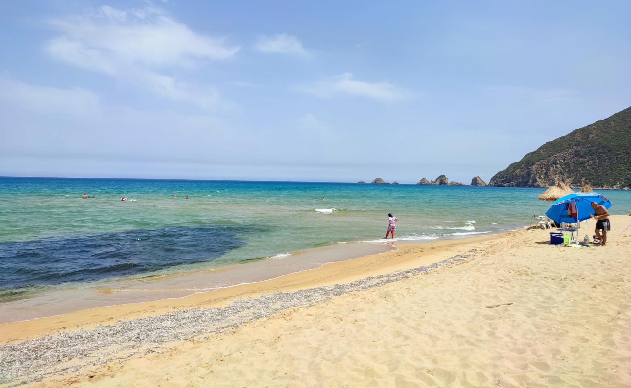 Photo de Oued tanji, the Beach avec sable lumineux de surface