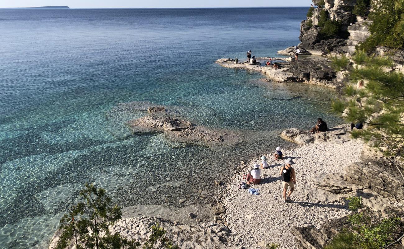 Photo de Indian Head Cove avec roches de surface