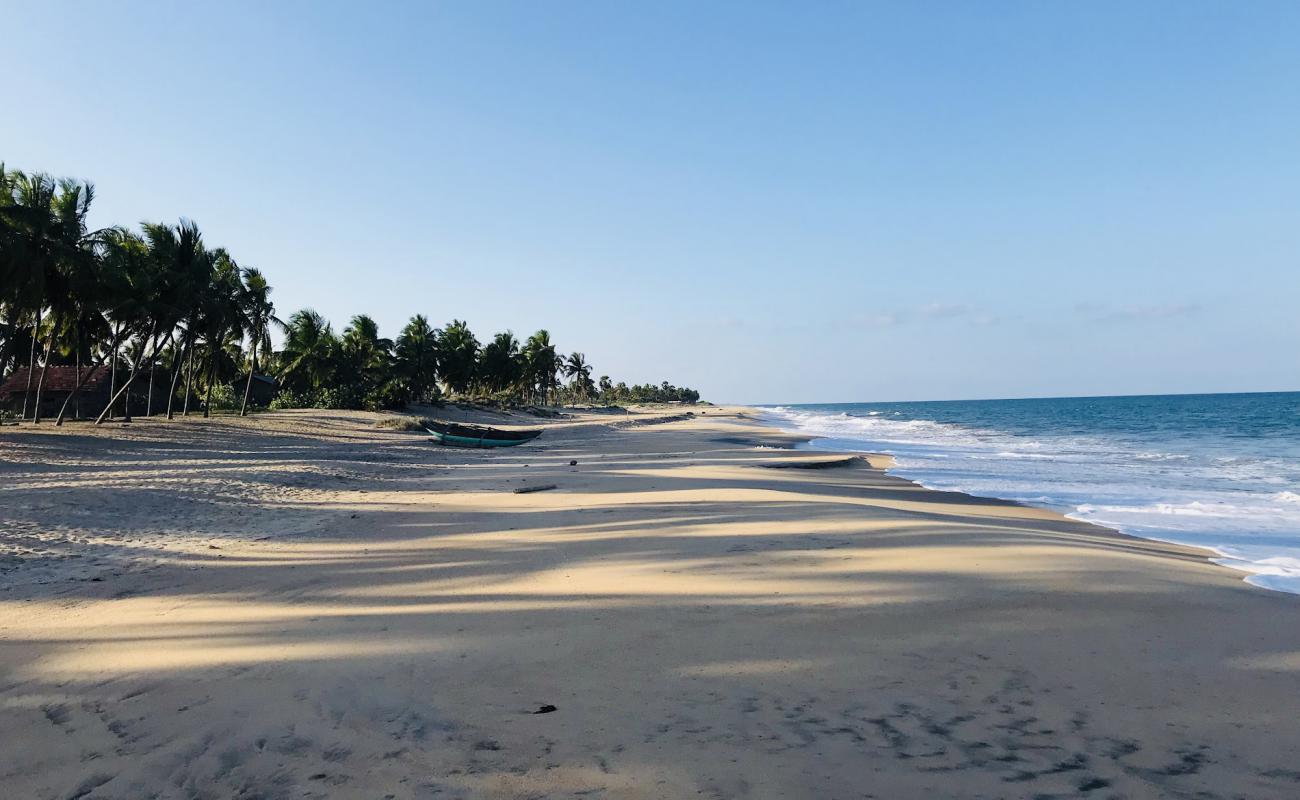 Photo de Akkarapaththu beach avec sable lumineux de surface