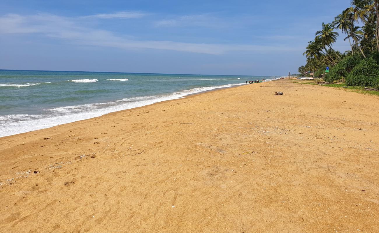 Photo de Wadduwa Beach avec sable beige de surface