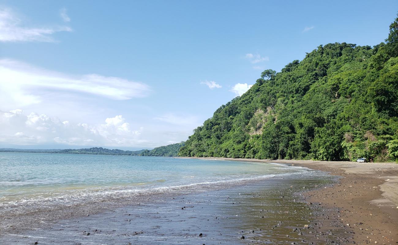 Photo de Playa Bochinche avec sable noir avec caillou de surface