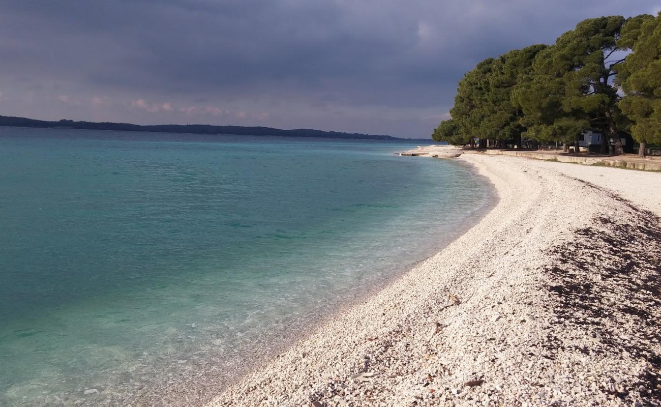 Photo de Fazana beach avec caillou fin clair de surface