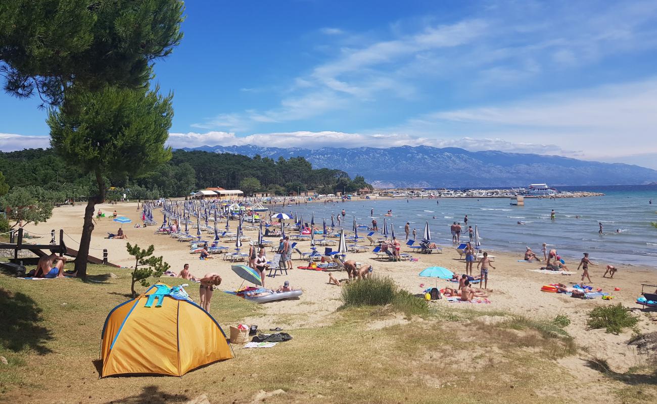 Photo de San Marino beach avec sable beige fin de surface