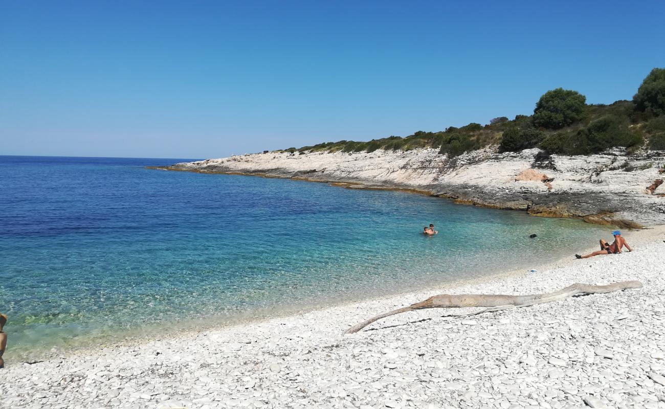 Photo de Prasna beach avec caillou blanc de surface