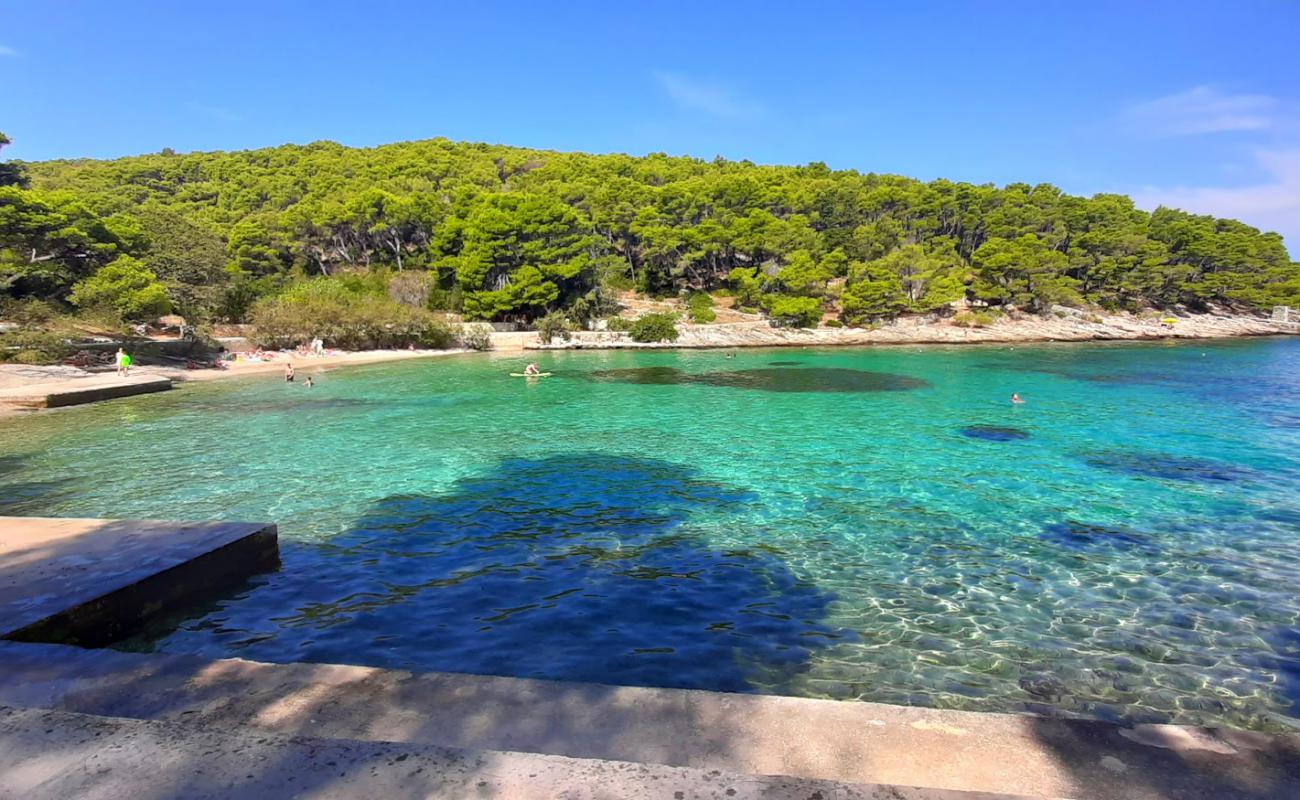 Photo de Prja beach avec caillou fin clair de surface