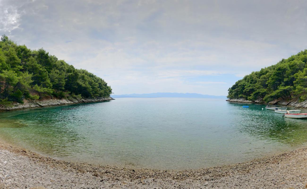 Photo de Velika Uvala beach avec caillou clair de surface