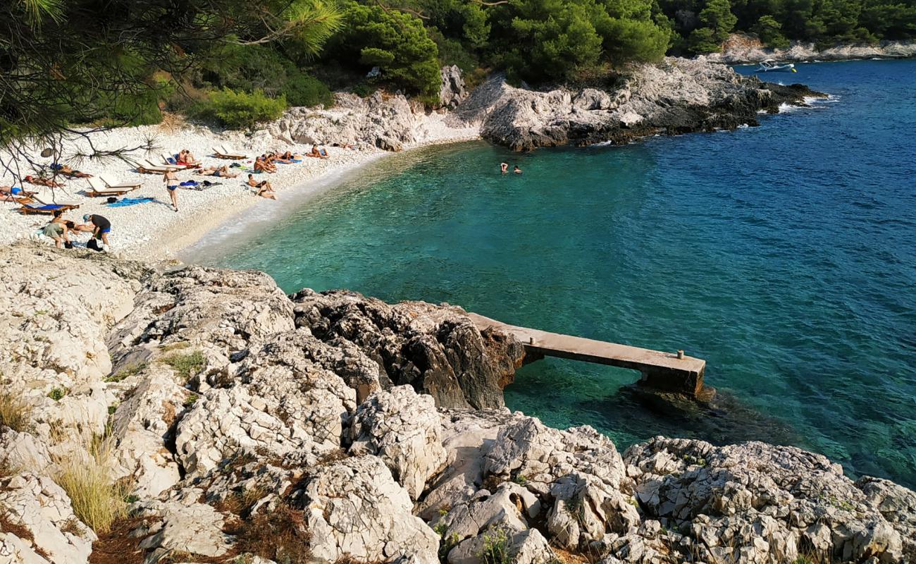 Photo de Mekicevica beach avec caillou blanc de surface