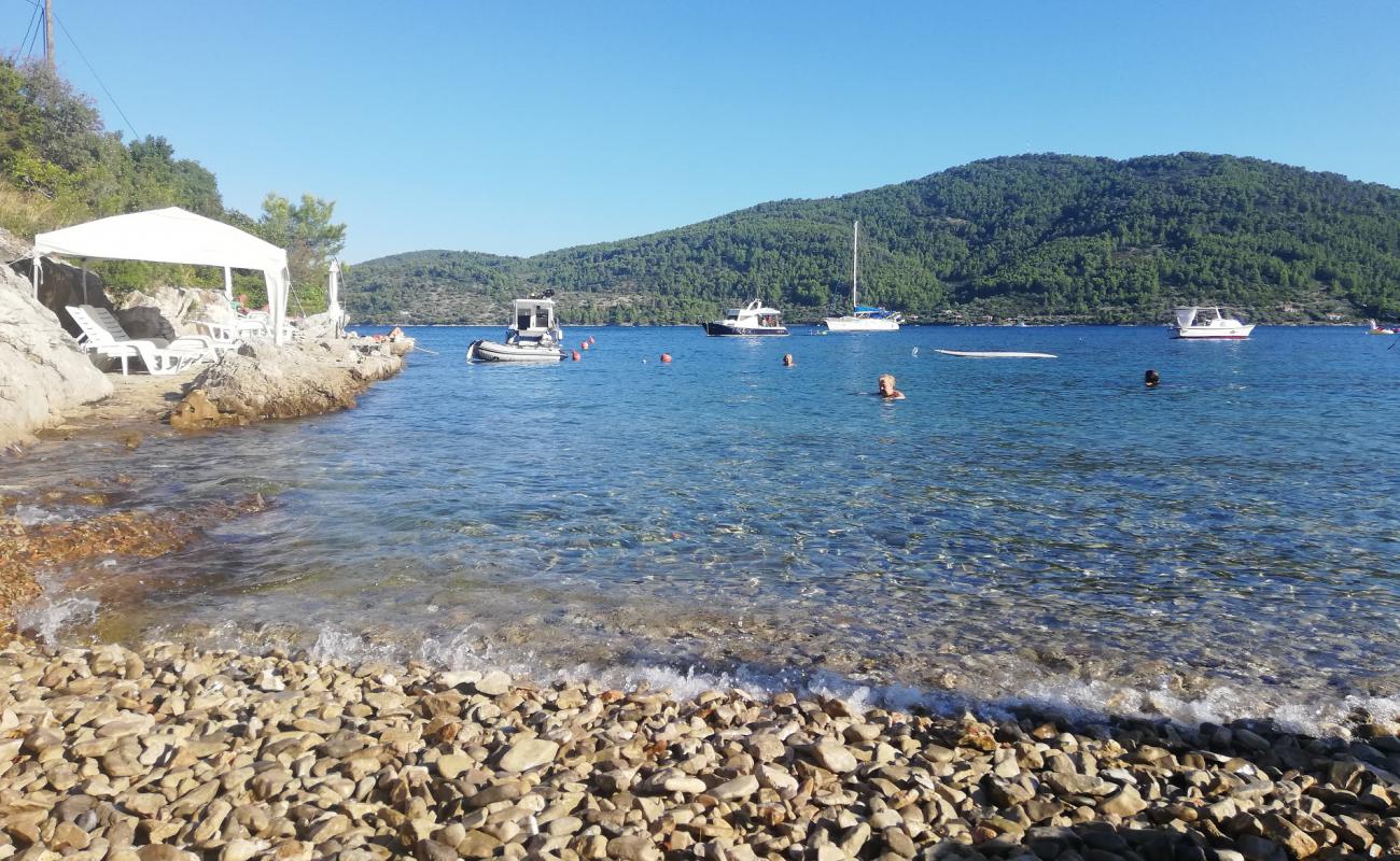 Photo de Mikulina Luka beach avec caillou clair de surface