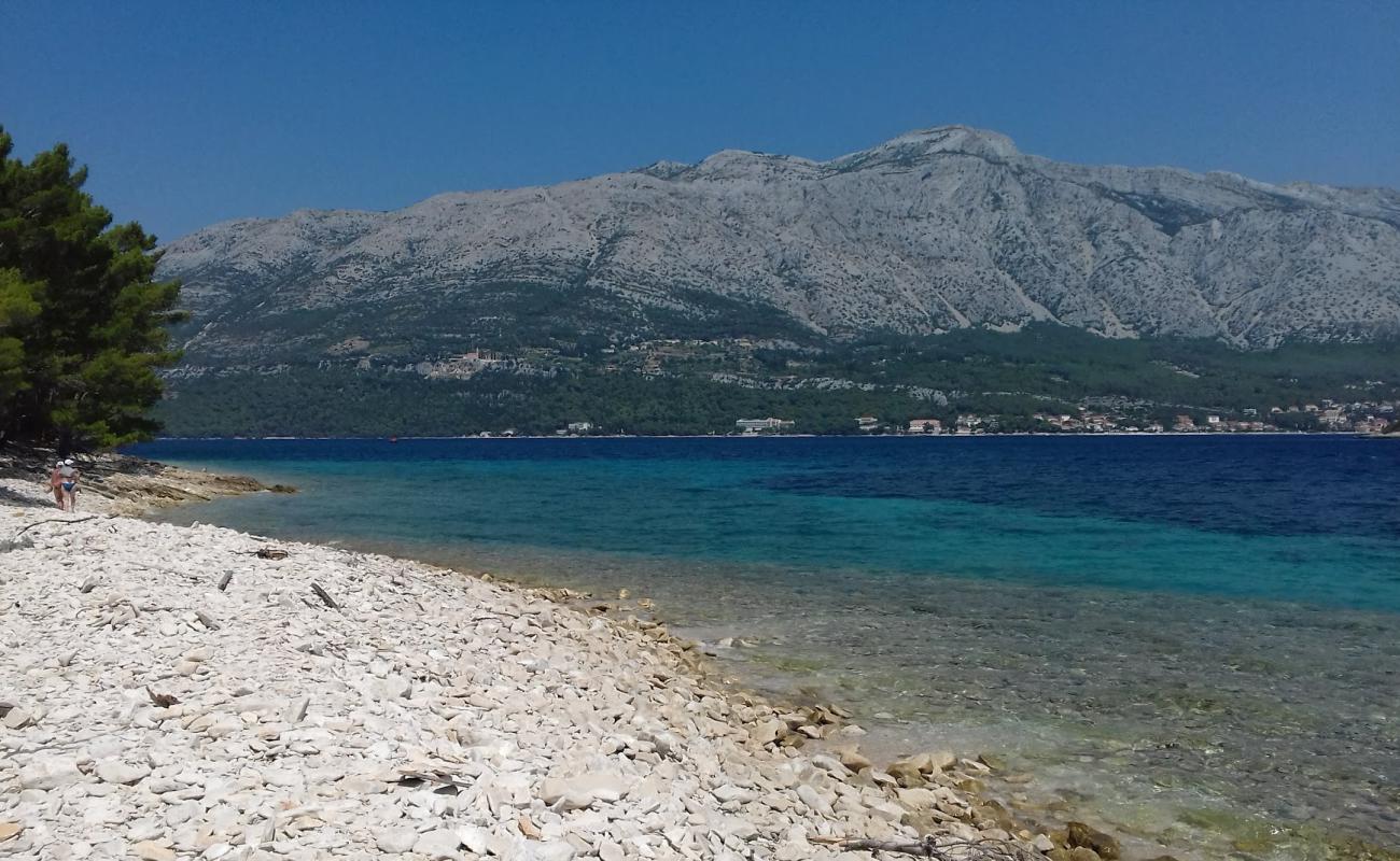 Photo de Badija Pebble Beach avec roches de surface