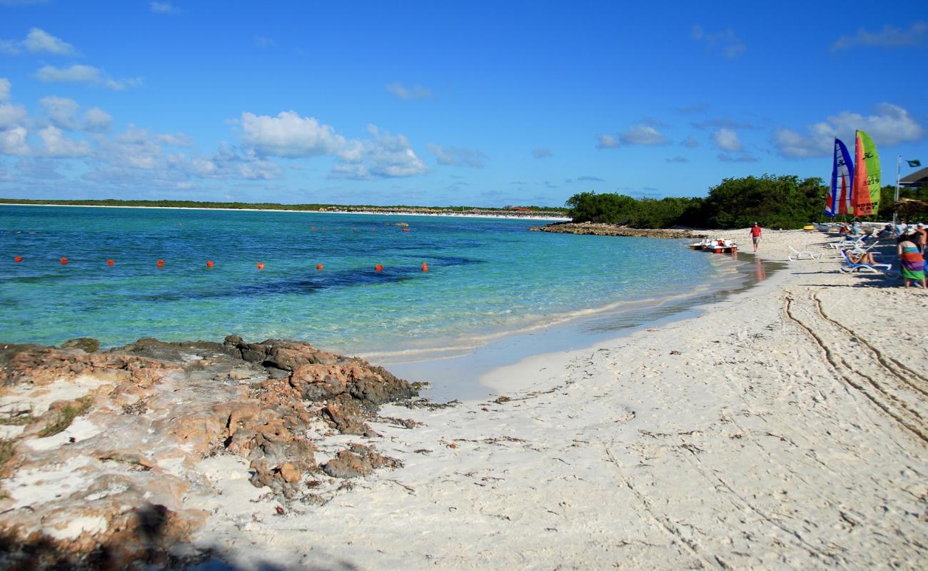 Photo de Plage de Megano avec sable fin et lumineux de surface