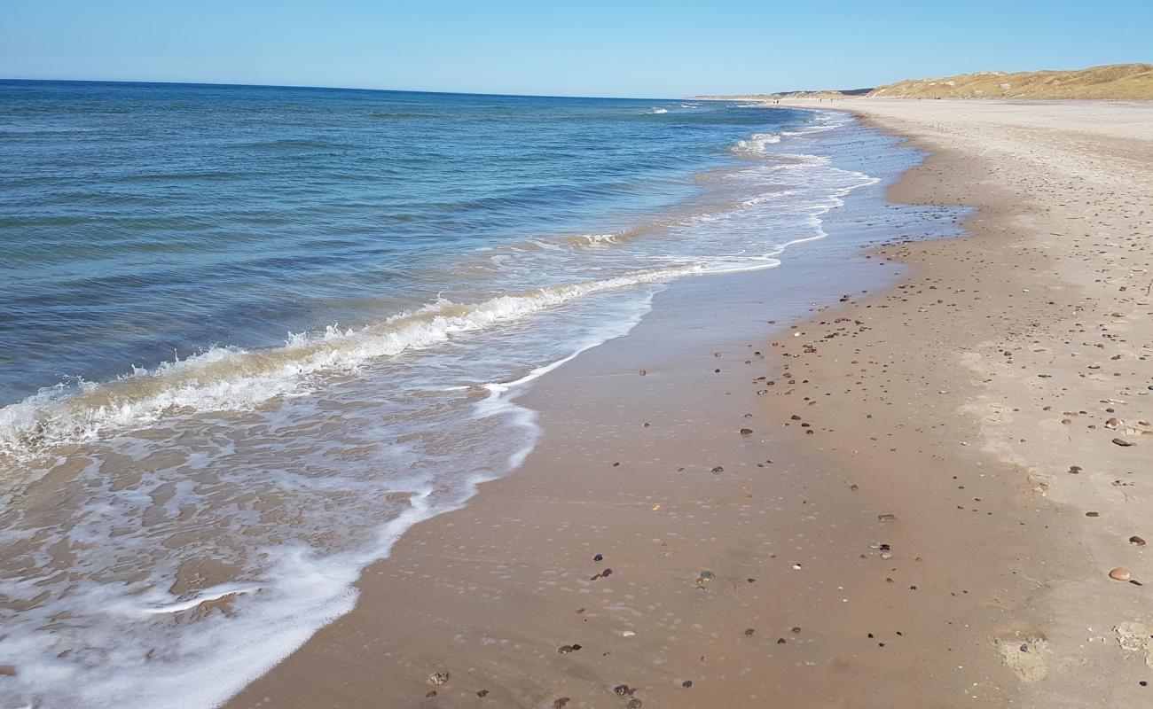 Photo de Kersgard Beach avec sable lumineux de surface