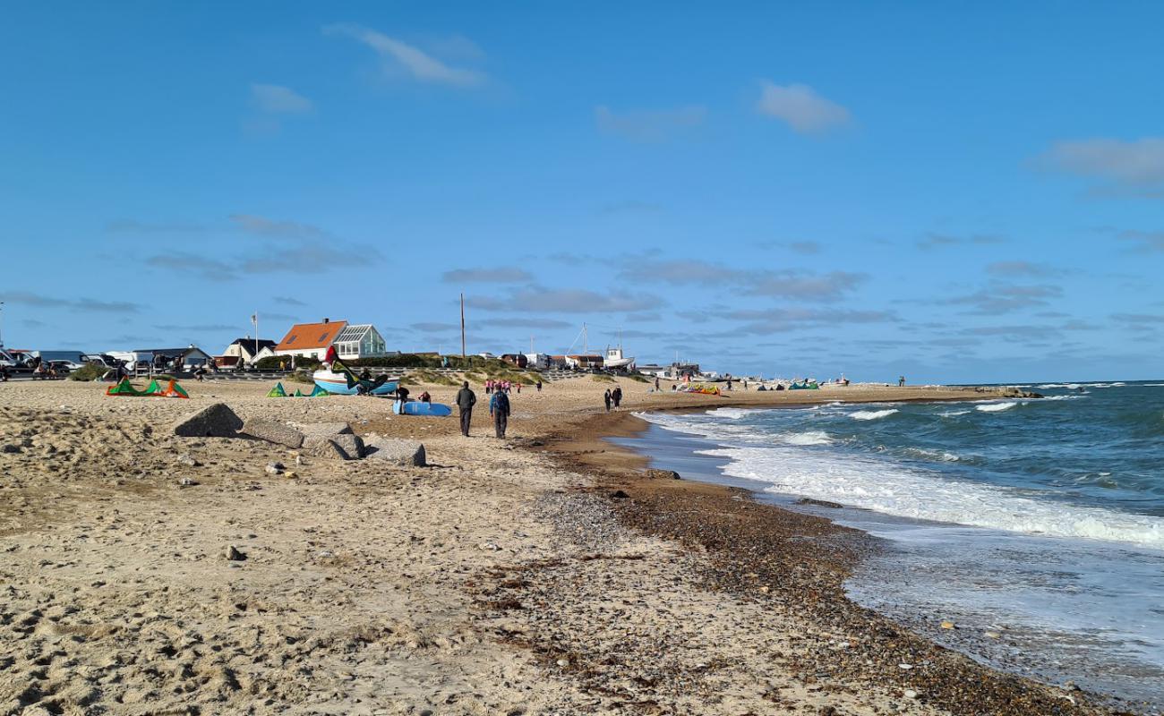 Photo de Klitmoller Beach avec sable clair avec caillou de surface