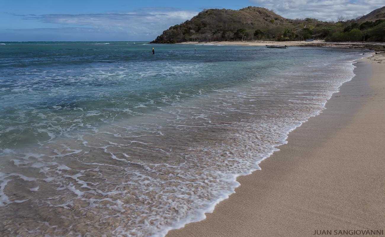 Photo de Playa Los Cocos avec sable beige & galets de surface