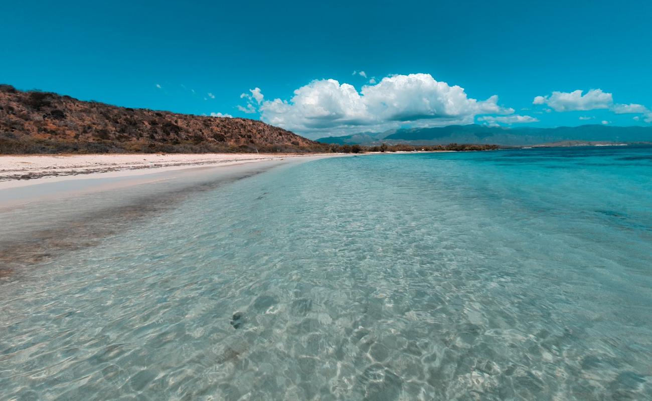 Photo de Blanca beach avec sable fin et lumineux de surface