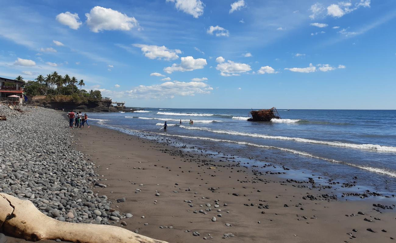 Photo de La Libertad beach avec sable gris avec caillou de surface