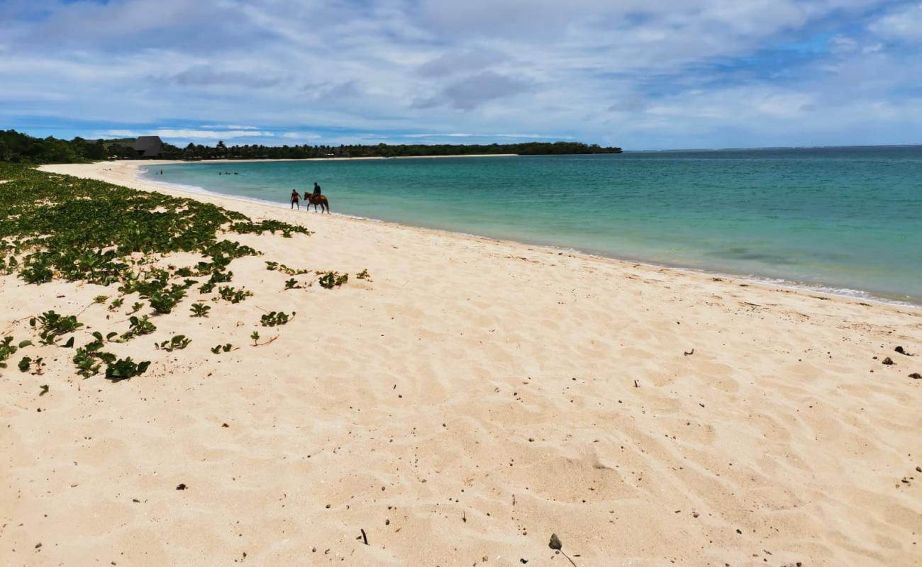 Photo de Natadola Beach avec sable lumineux de surface