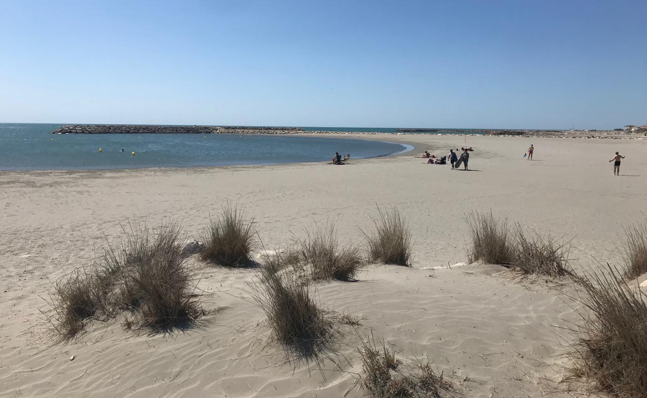 Photo de St. Marie de la Mer avec sable beige fin de surface