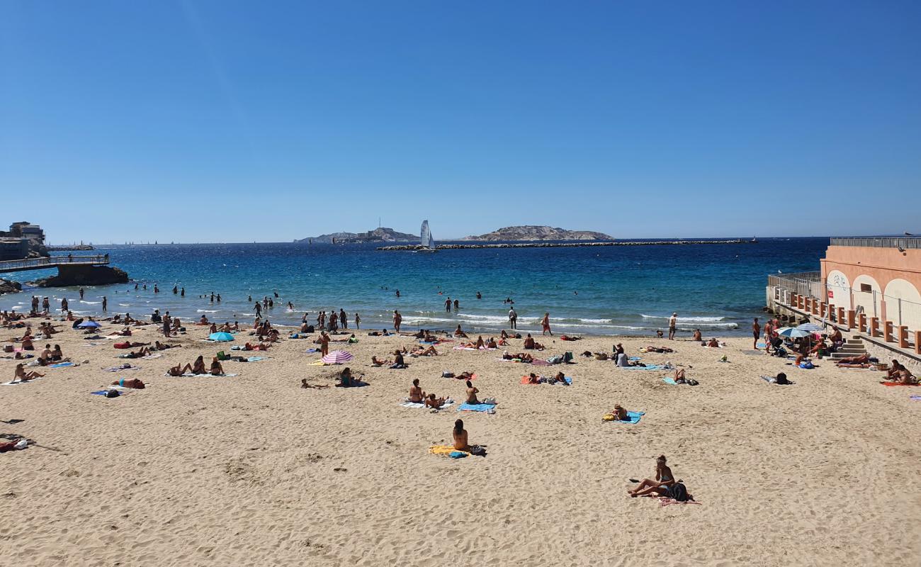 Photo de Plage des Catalans avec sable beige de surface