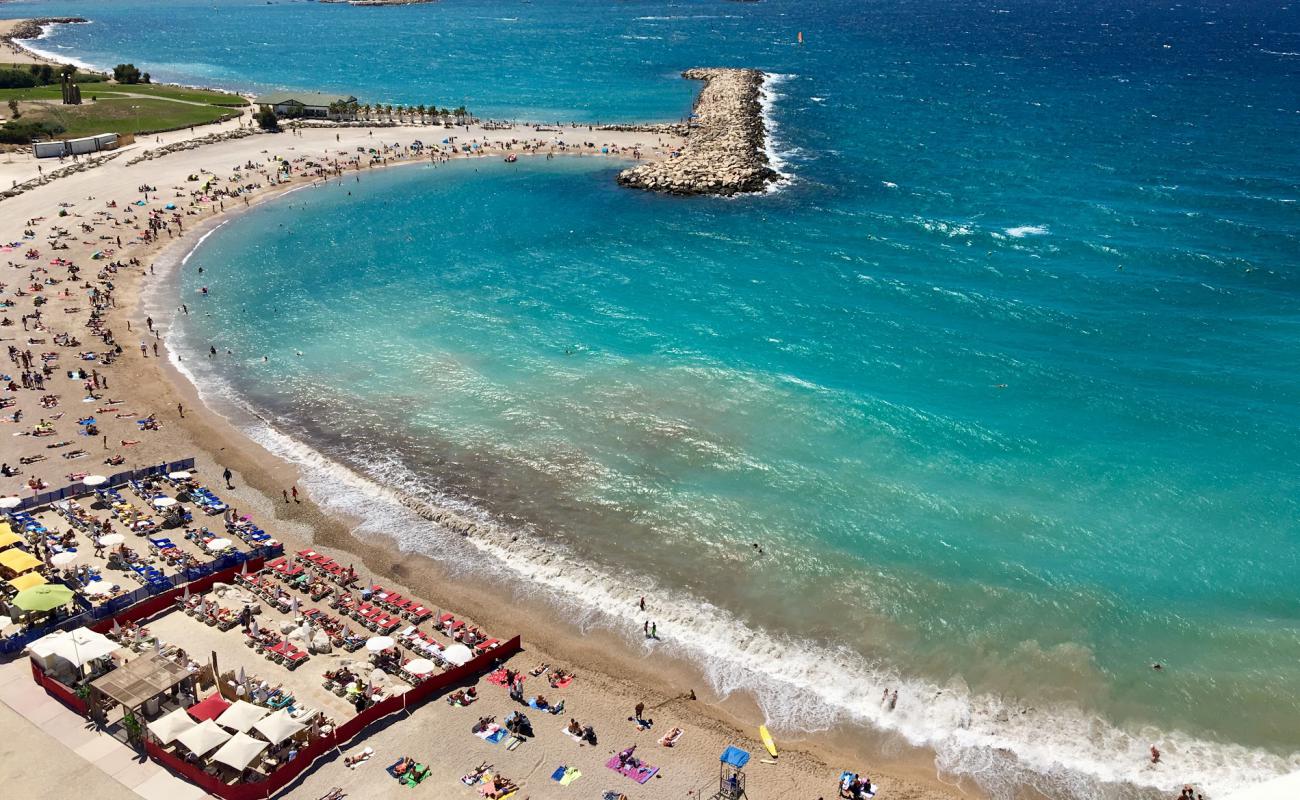 Photo de Plage du Prado avec sable lumineux de surface