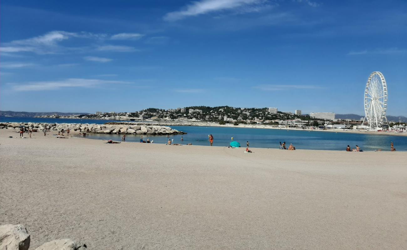 Photo de Plage de l'Huveaune avec sable lumineux de surface