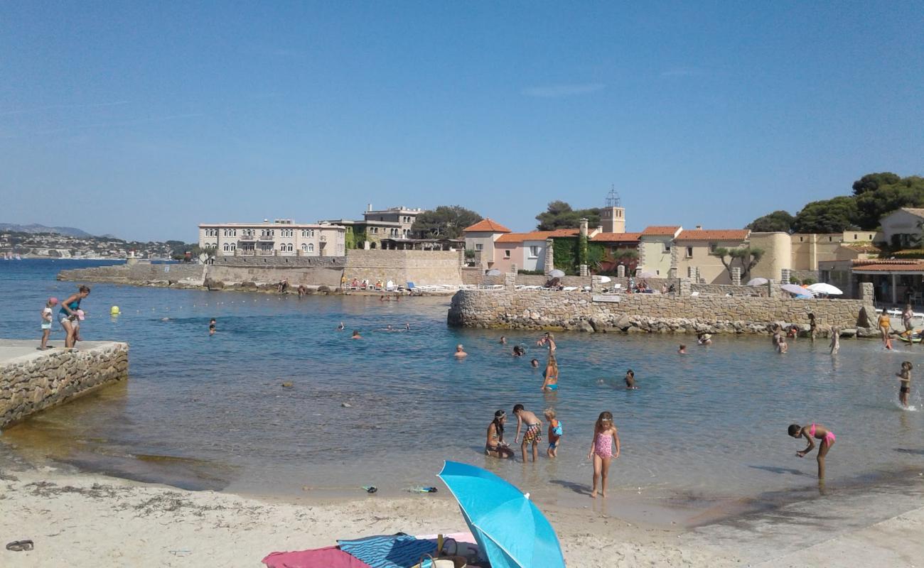 Photo de Bendor Plage avec sable brun de surface