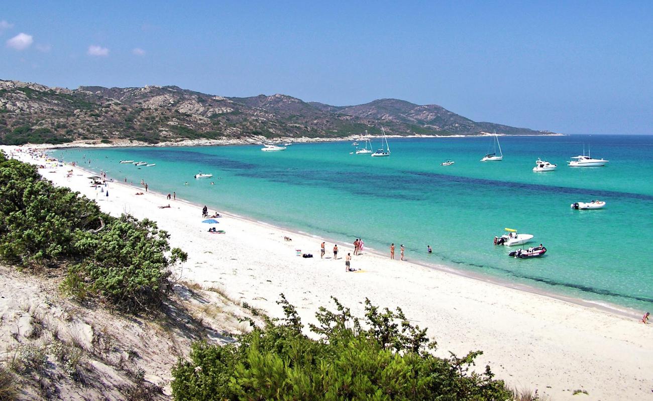 Photo de Plage de Pampelonne avec sable fin blanc de surface