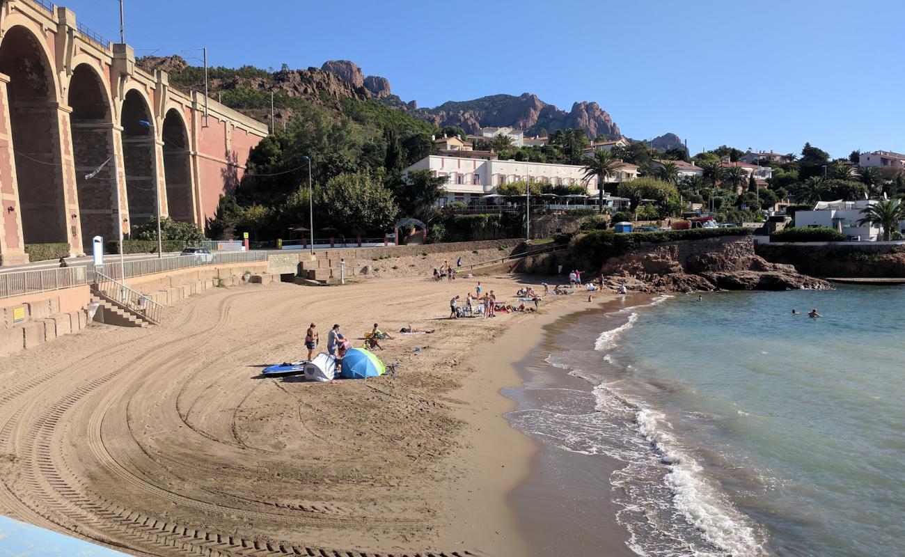 Photo de Plage de Calanque d'Anthéor avec sable fin et lumineux de surface