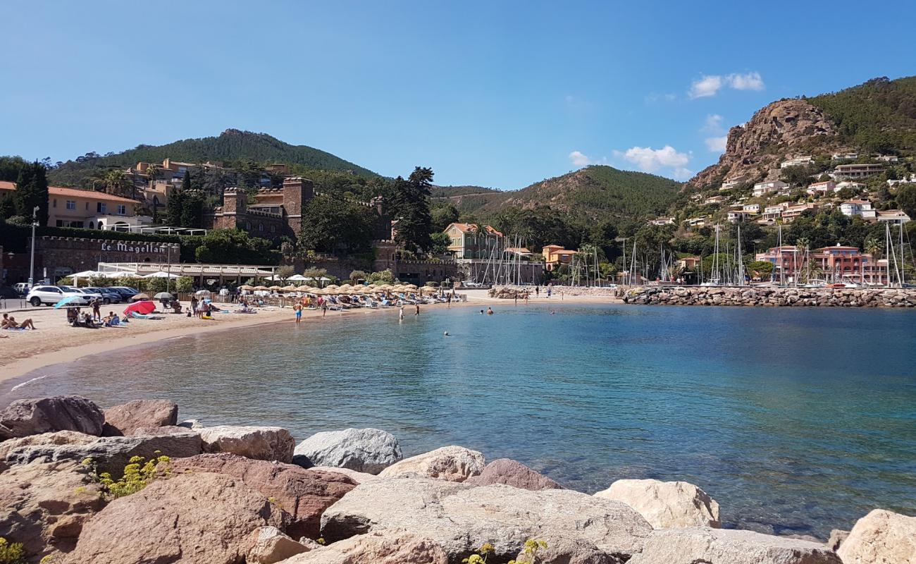 Photo de Plage du Chateau avec sable fin et lumineux de surface