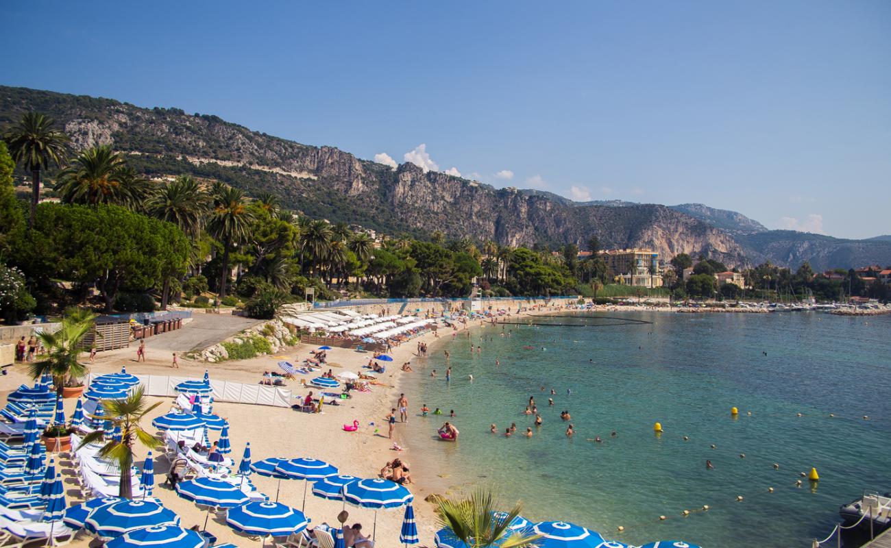 Photo de Plage de Villefranche-sur-Mer avec sable beige de surface