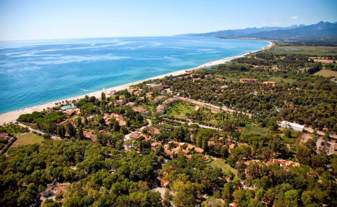 Photo de Plage de Serra-di-Fiumorbo avec sable lumineux de surface