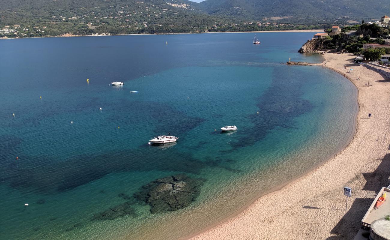 Photo de Plage de Propriano avec sable beige fin de surface