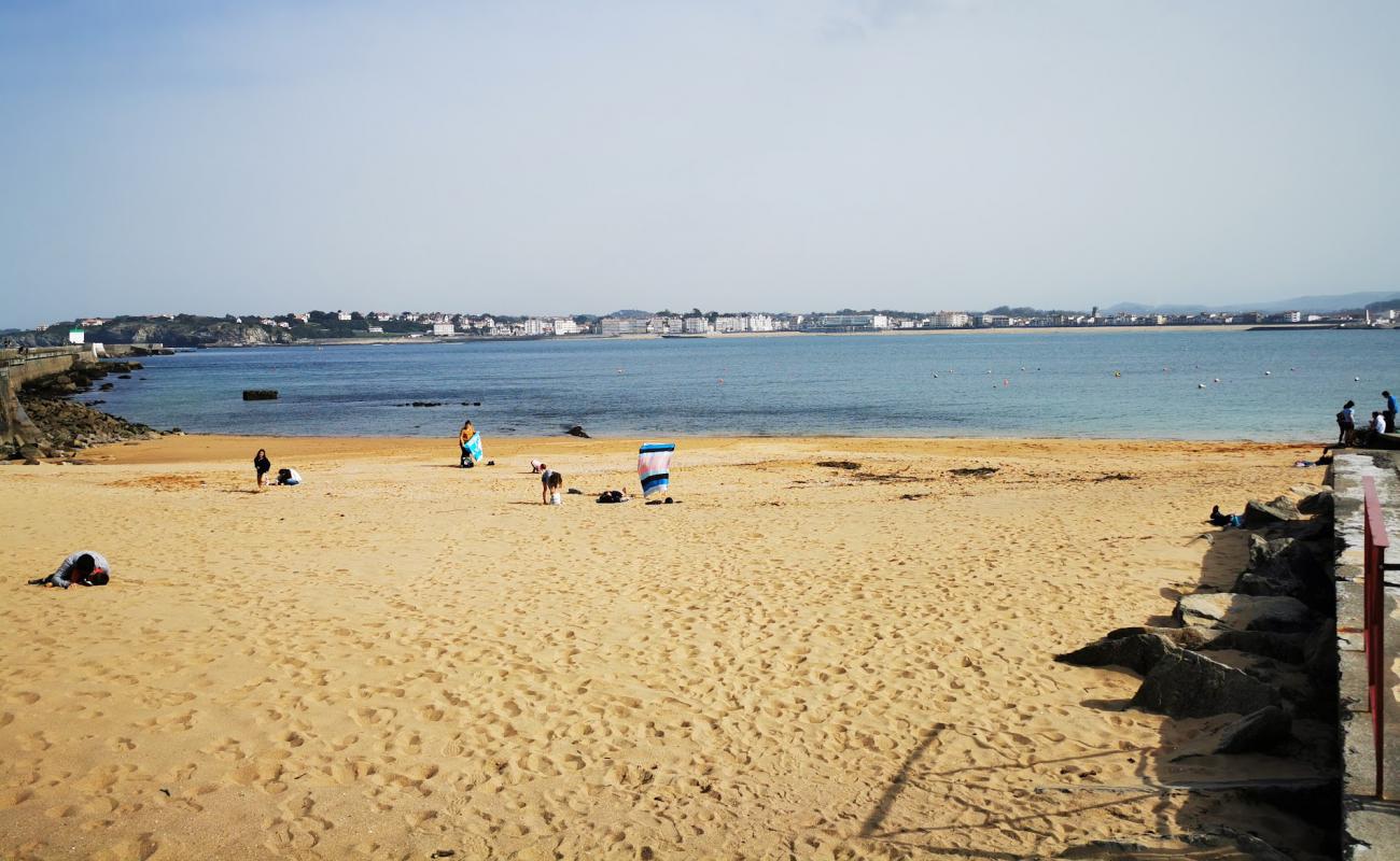 Photo de Plage du Fort de Socoa avec sable lumineux de surface