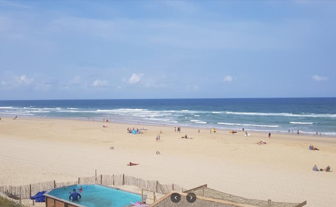 Photo de Mimizan Plage II avec sable fin blanc de surface