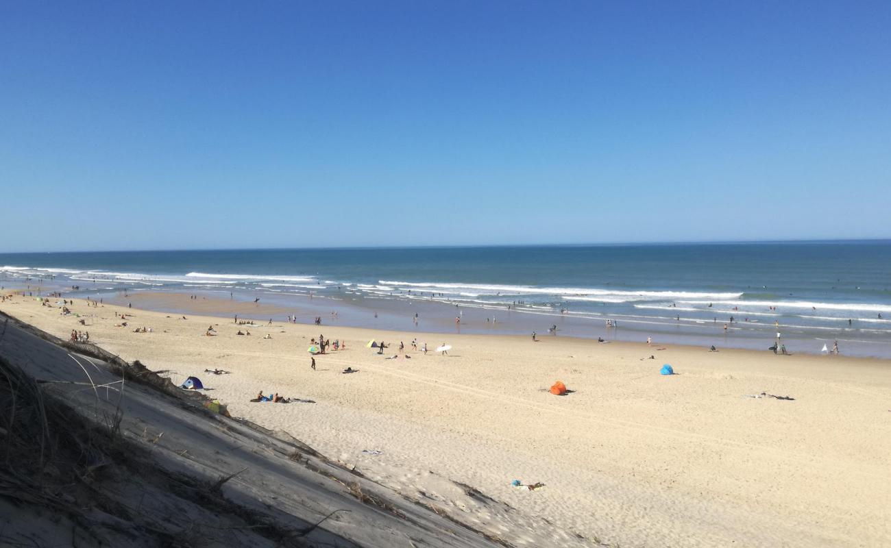 Photo de Carcans Plage avec sable blanc de surface