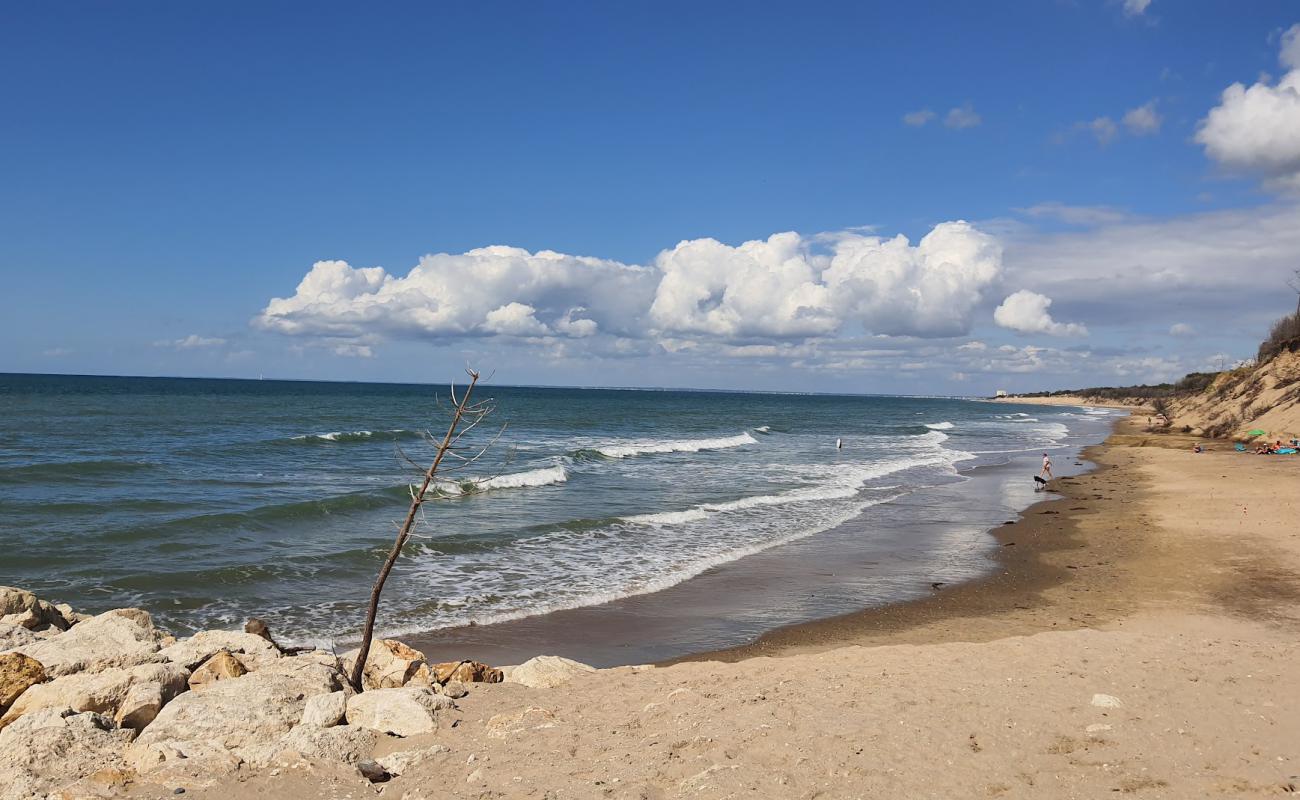 Photo de Plage de l'Amélie avec sable blanc de surface