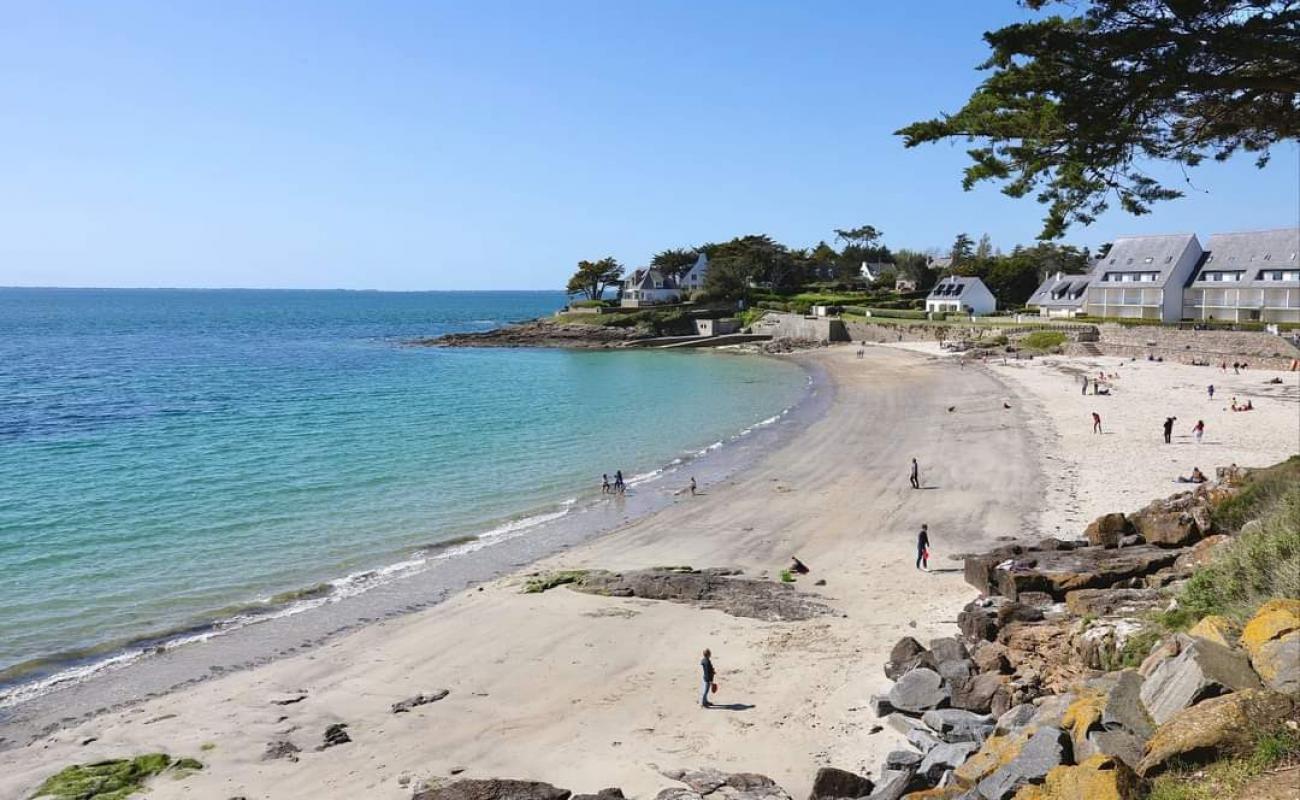Photo de Plage de Port Navalo avec sable beige de surface