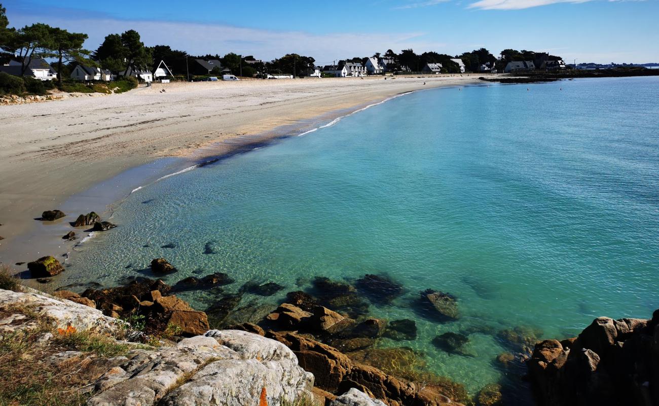 Photo de Plage de Ty Bihan avec sable beige fin de surface