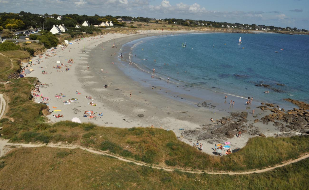 Photo de Plage de Kersidan avec sable lumineux de surface