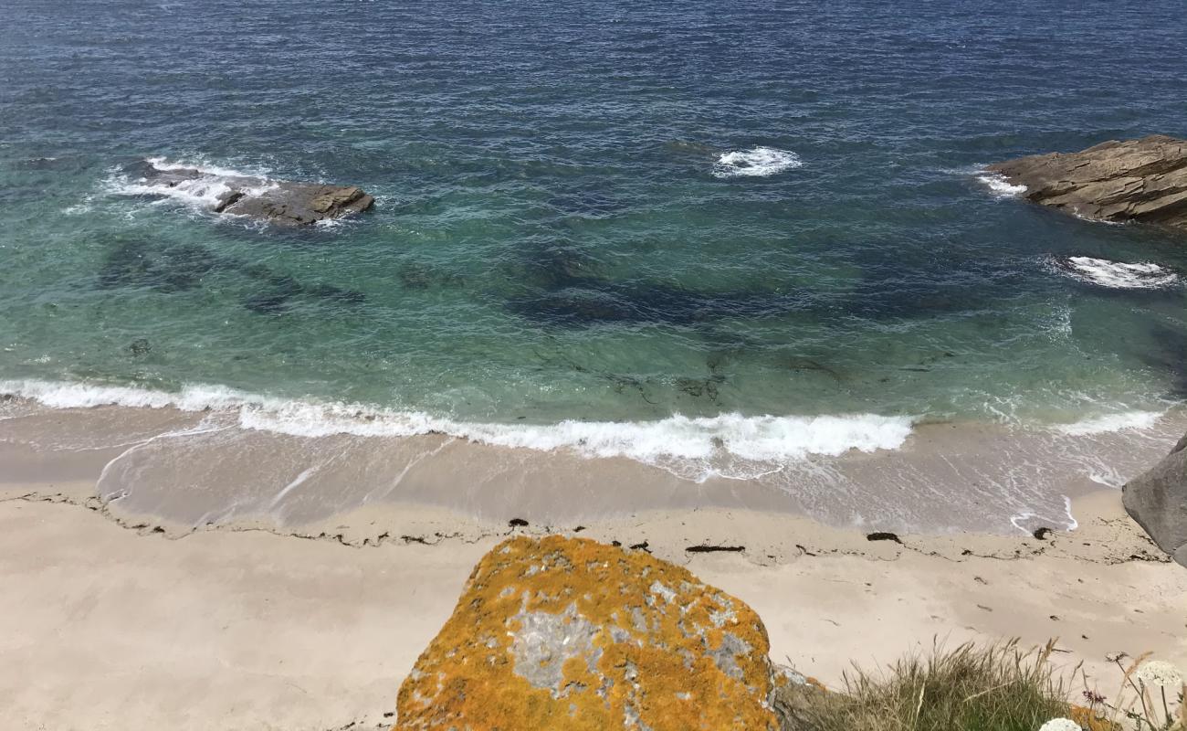Photo de Greve Bleue avec sable blanc de surface