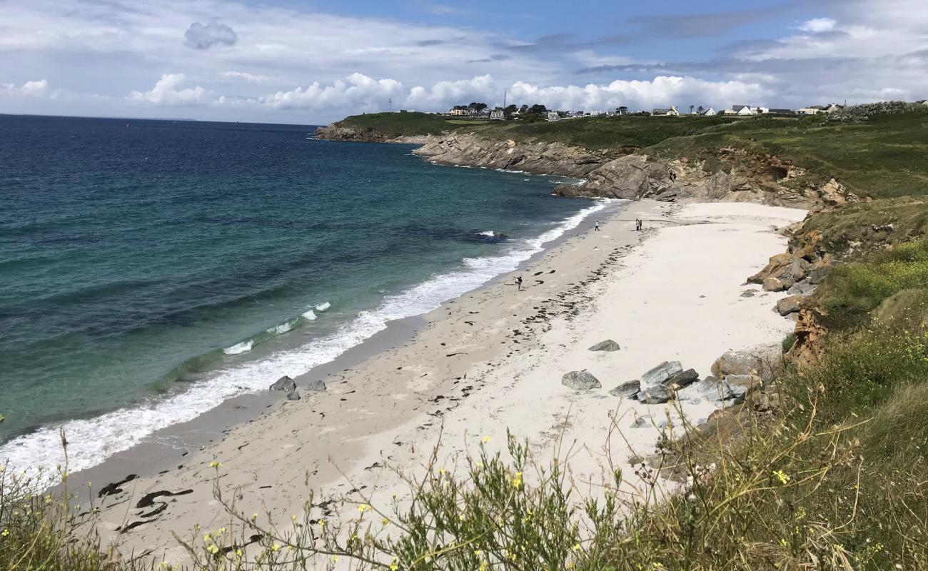 Photo de Plage de Porz Liogan avec sable blanc de surface