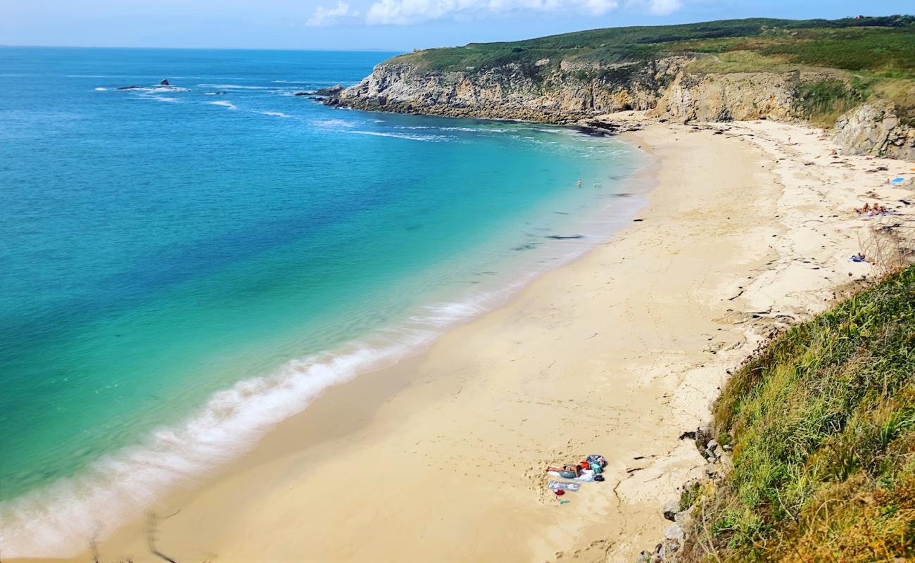 Photo de Plage de Corsen avec sable beige de surface