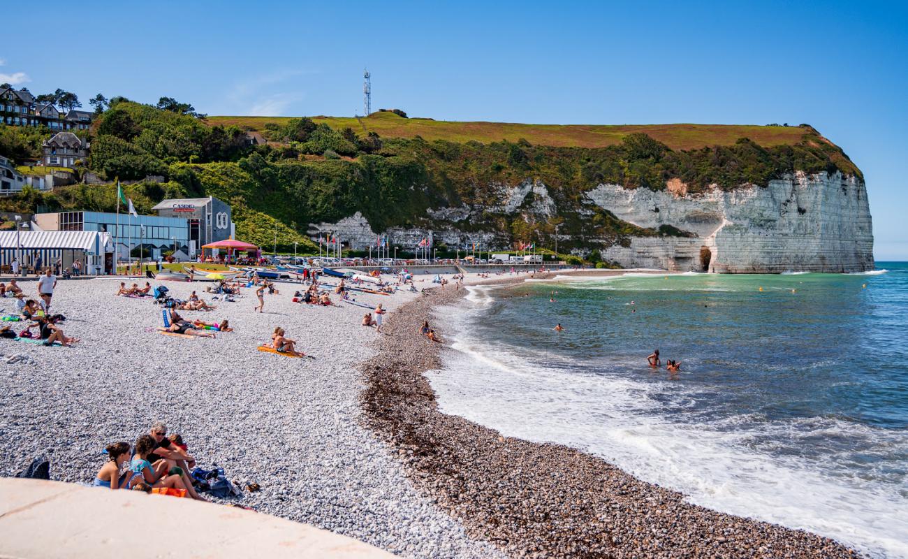 Photo de Plage Yport avec galets beige de surface