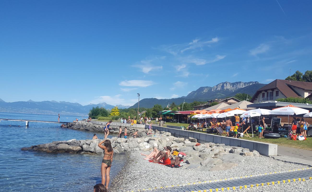 Photo de Plage de Grande Rive avec galets gris de surface