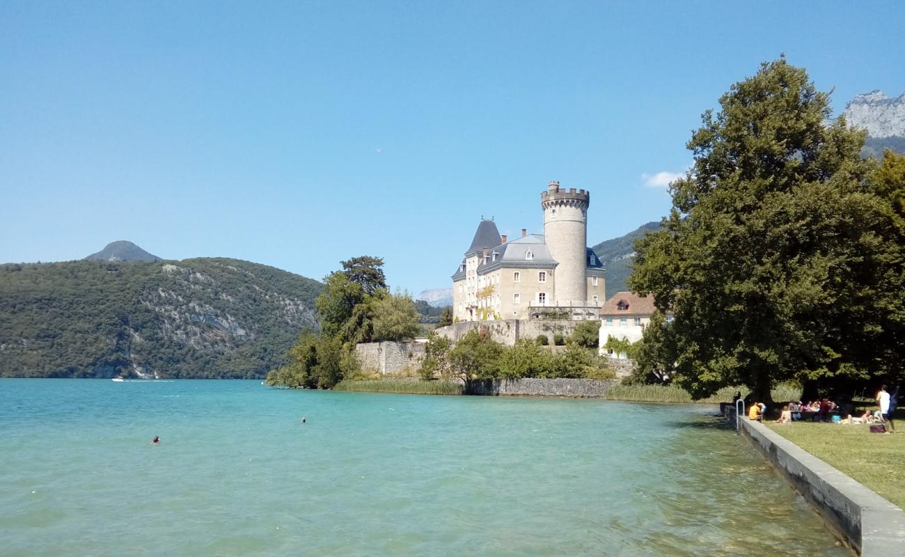 Photo de Plage du Chateau avec herbe de surface