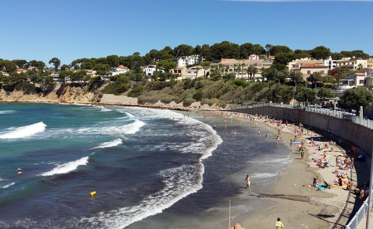 Photo de Plage de Portissol avec sable lumineux de surface